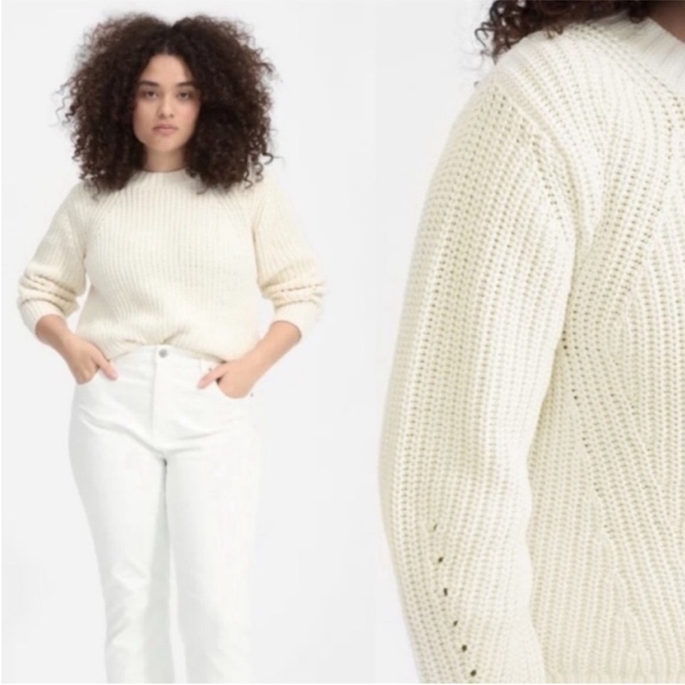 Everlane Chunky Knit Cream Sweater